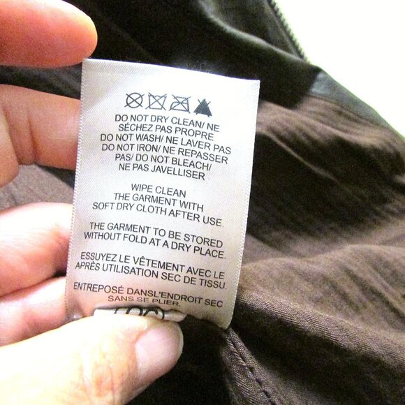 Superdry Dark Brown Leather Jacket - Picture 14 of 16